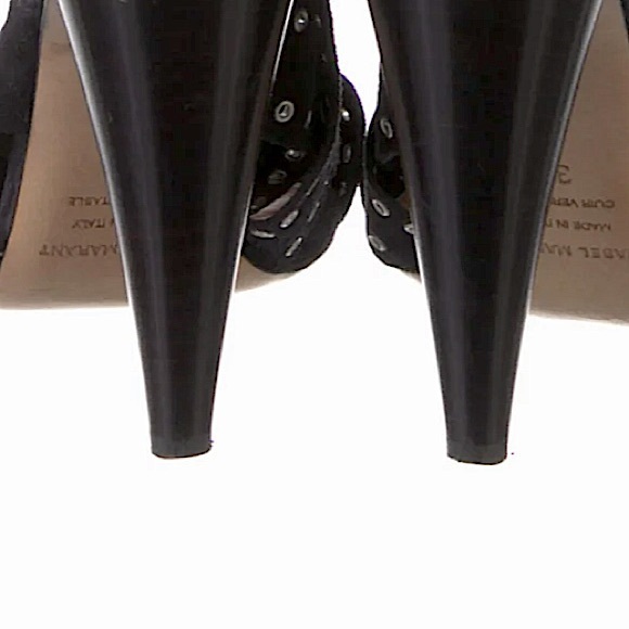 Isabel Marant. Eyelet Suede Anaid Cross Strap Wrap Around Sandals - Picture 9 of 11